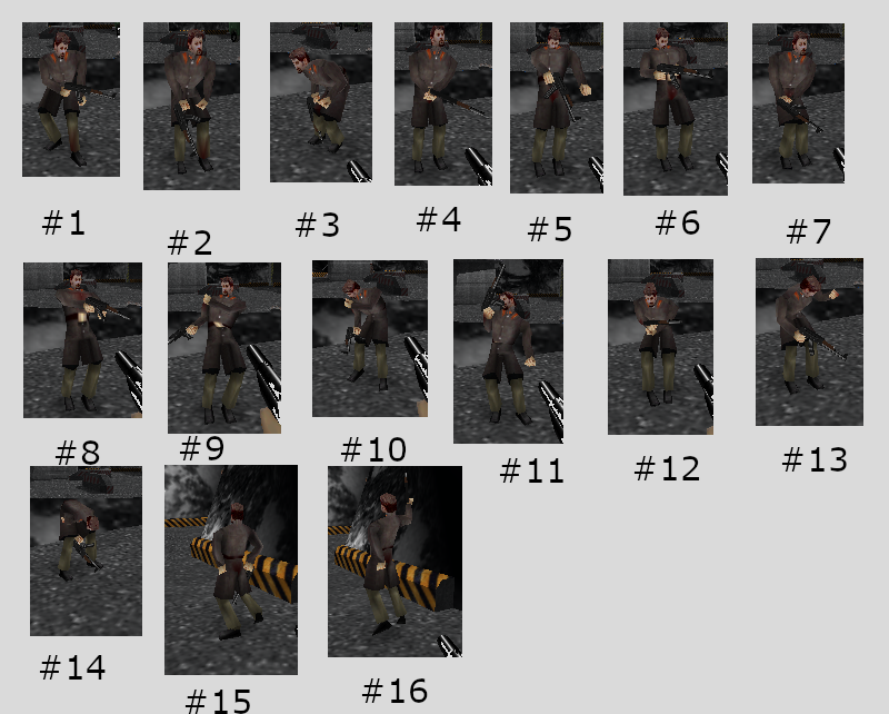 list of damage animations