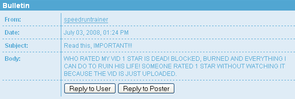 speedruntrainer's infamous youtube posting